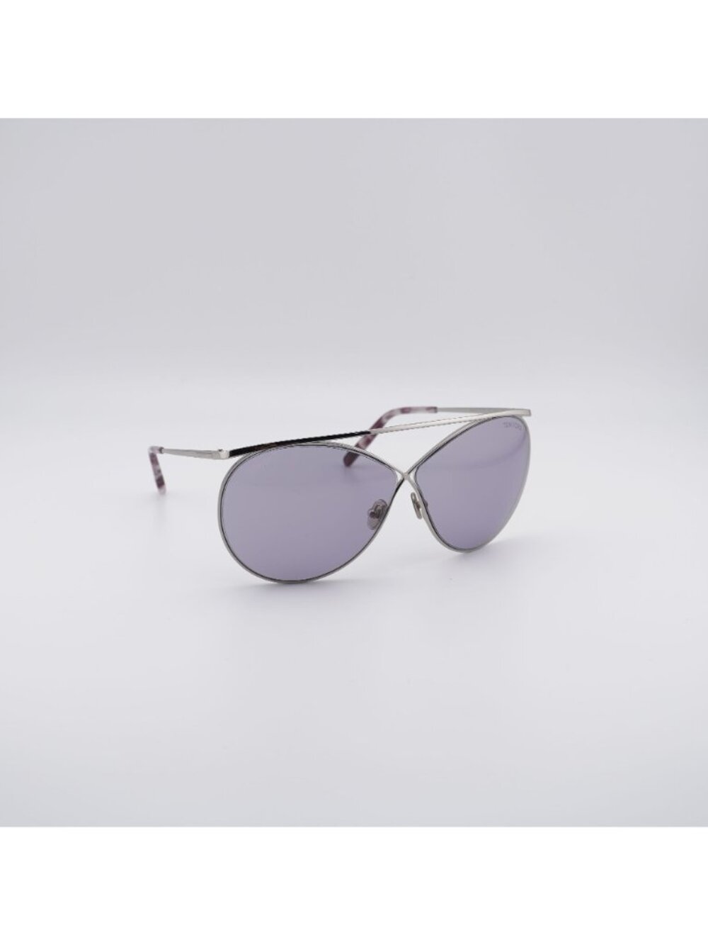 Tom Ford Stevie FT0761 16Y Sunglasses Shiny Palladium Oval Frame